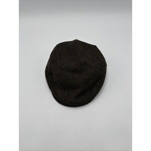 Vintage Mizen 100% Wool Laine Skull Cap Size Medium Dark Brown Irish‎